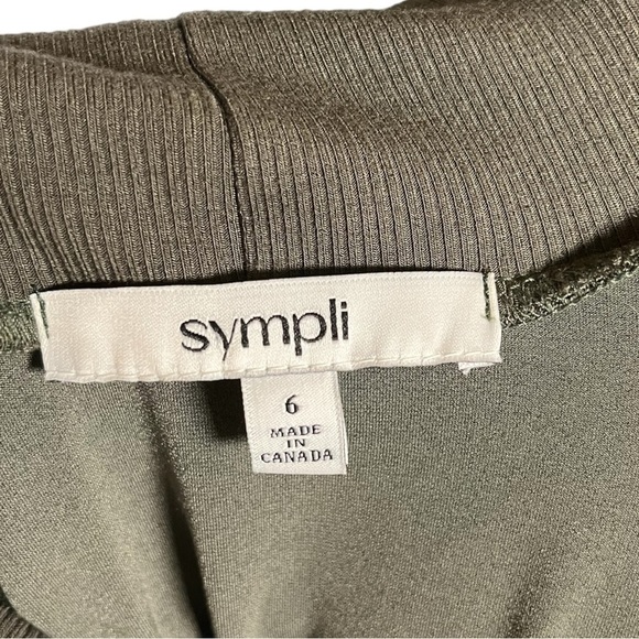 Sympli Olive Green Cowl Neck Jersey Tunic - Picture 6 of 7